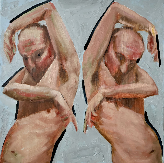 Conscience Framed — 24x24 oil on canvas