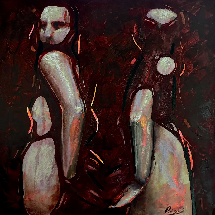 Drowned to Survive — 24x24 oil on canvas