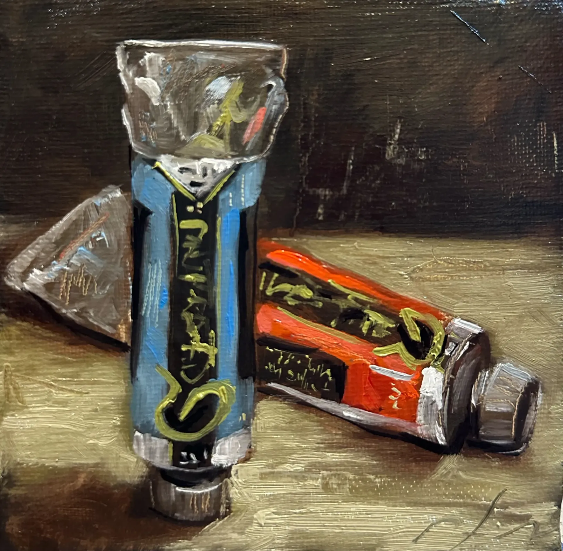 Paint Tubes - Blue and Red
